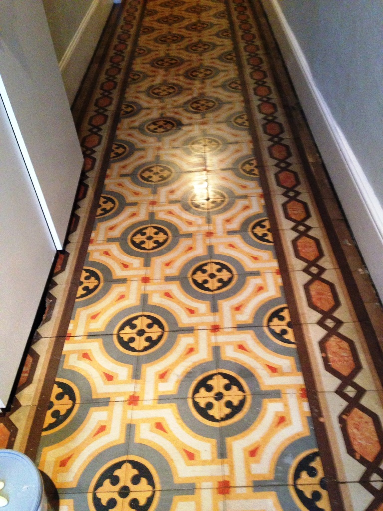 Old Encaustic Floor Fulham After Cleaning 3