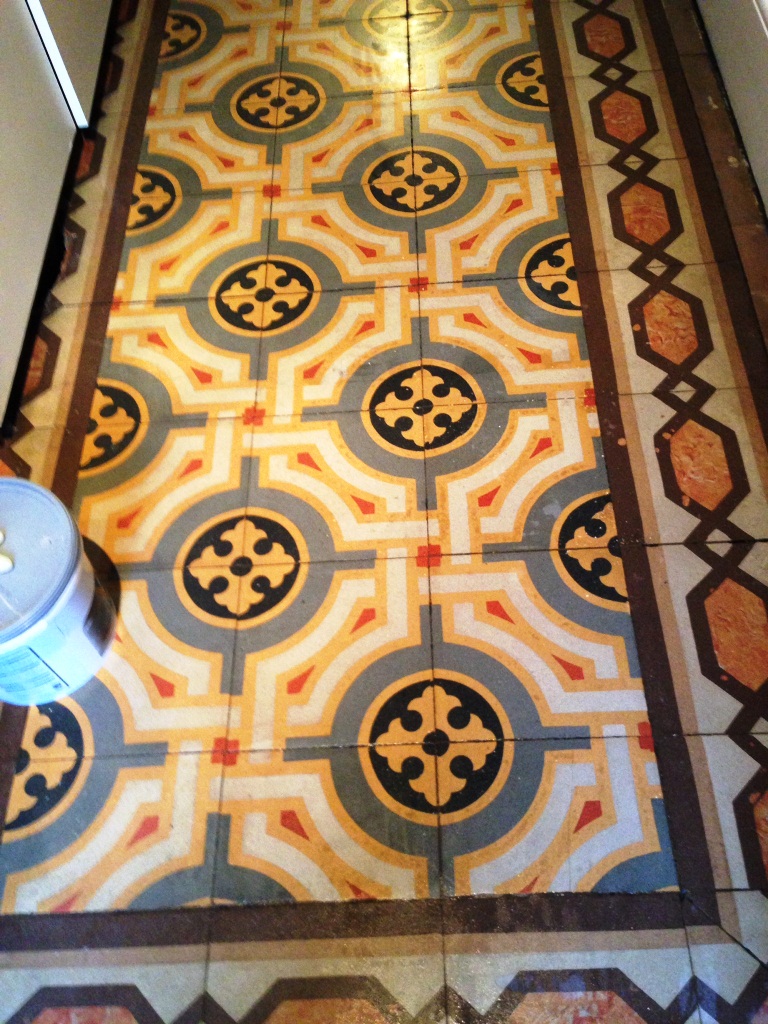 Old Encaustic Floor Fulham After Cleaning 4