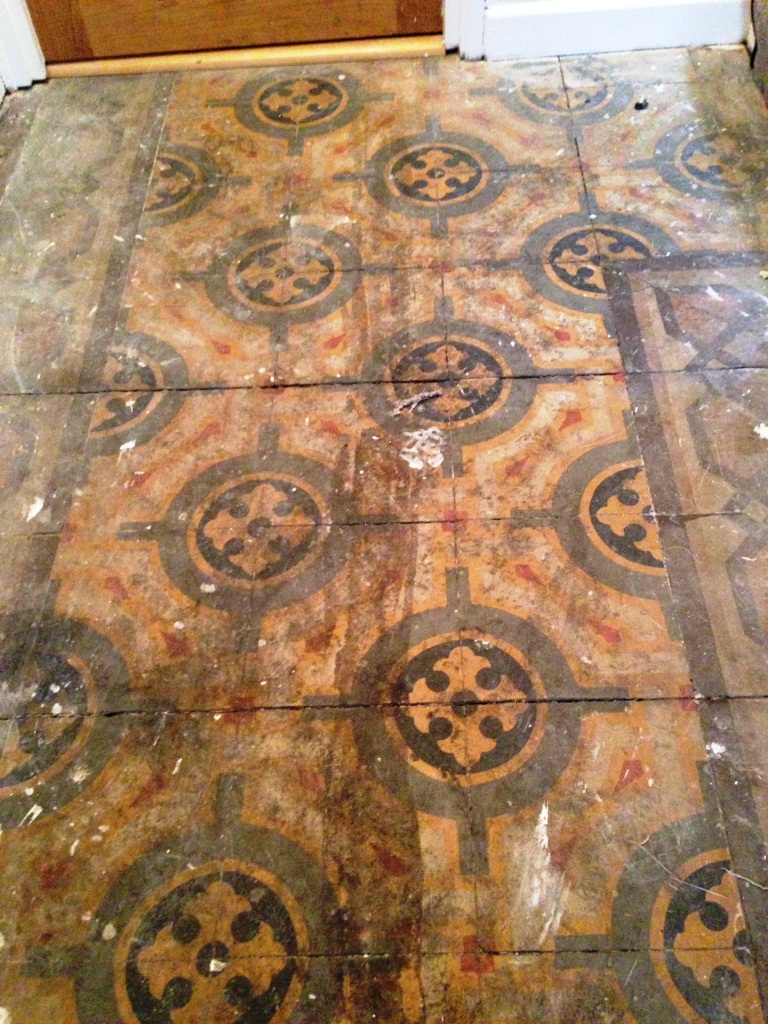Old Encaustic Floor Fulham Before Cleaning 2