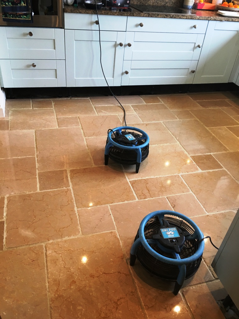 Marble Tiled Floor After Polishing Reigate