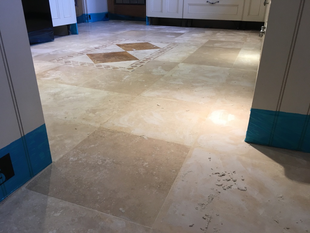 Pitted Travertine Floor After Filling Limpsfield Chart