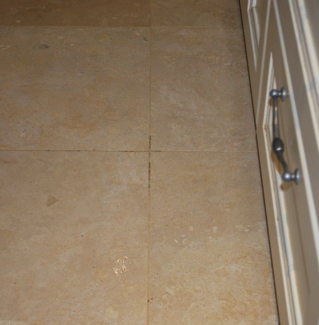 Pitted Travertine Floor Before Grout Cleaning Limpsfield Chart