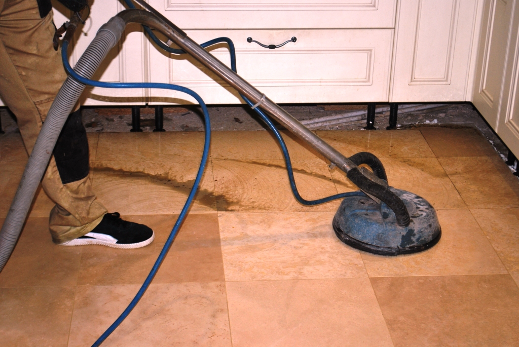 Pitted Travertine Floor During Rinsing Extracting Limpsfield Chart