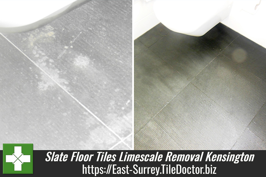 Removing Limescale from a Slate Tiled Floor in Kensington