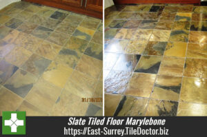 Slate Tiled Floor in Marylebone, London