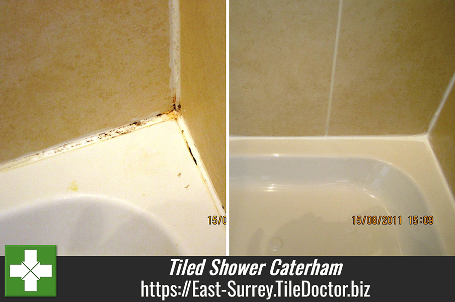 Tiled Shower Clean and Seal in Caterham