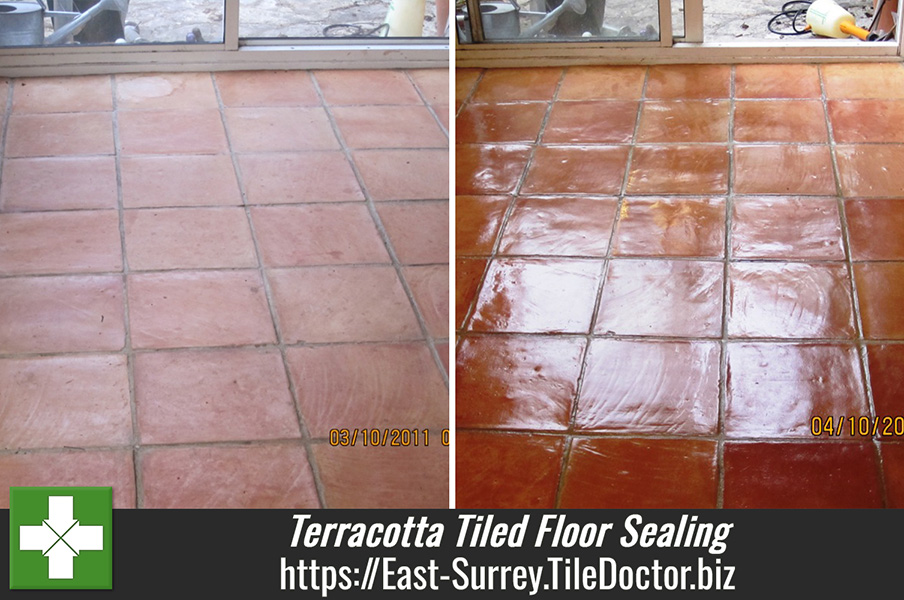 Terracotta Tiled Floor Sealing