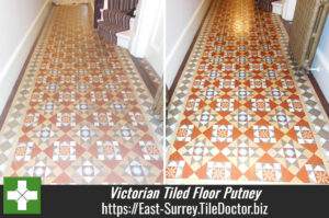 Victorian Tiled Floor in Putney Cleaned and Sealed