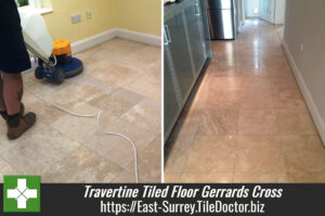 Travertine Tiled floor in Gerrards Cross