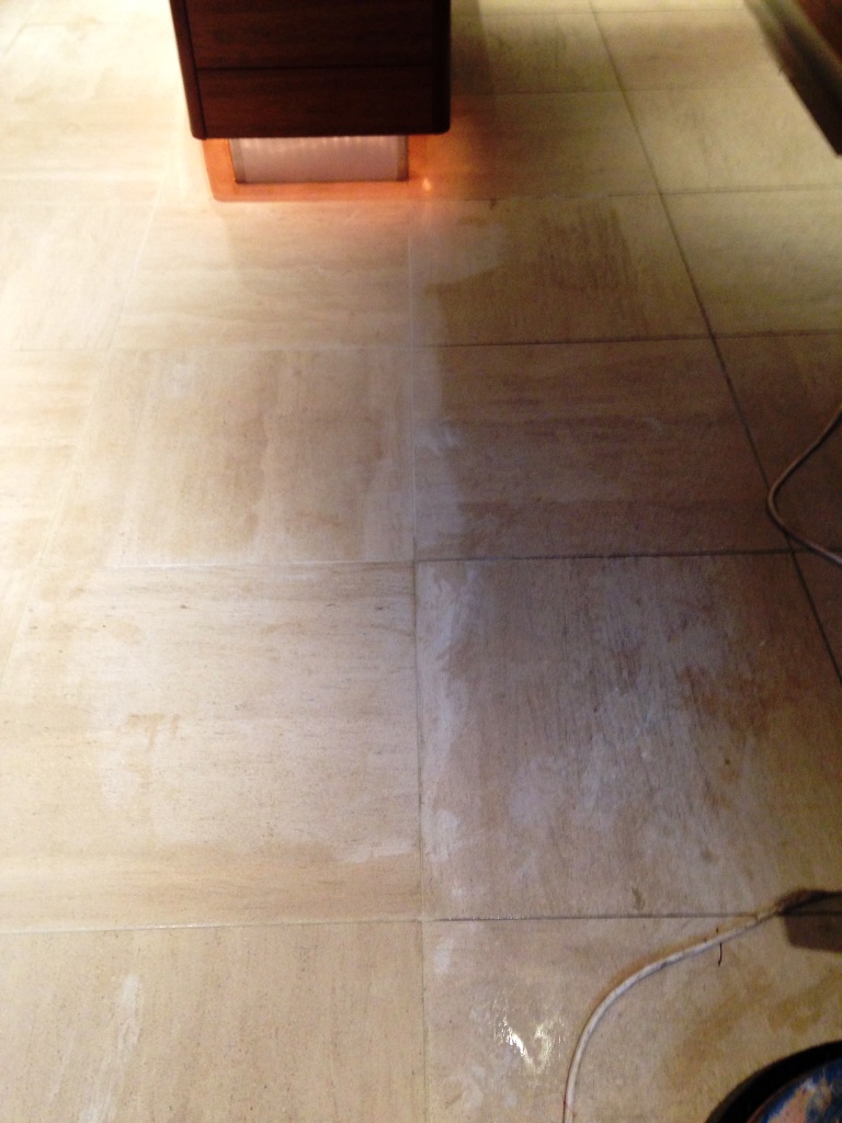 Limestone tiled floor Westminster Initial Clean