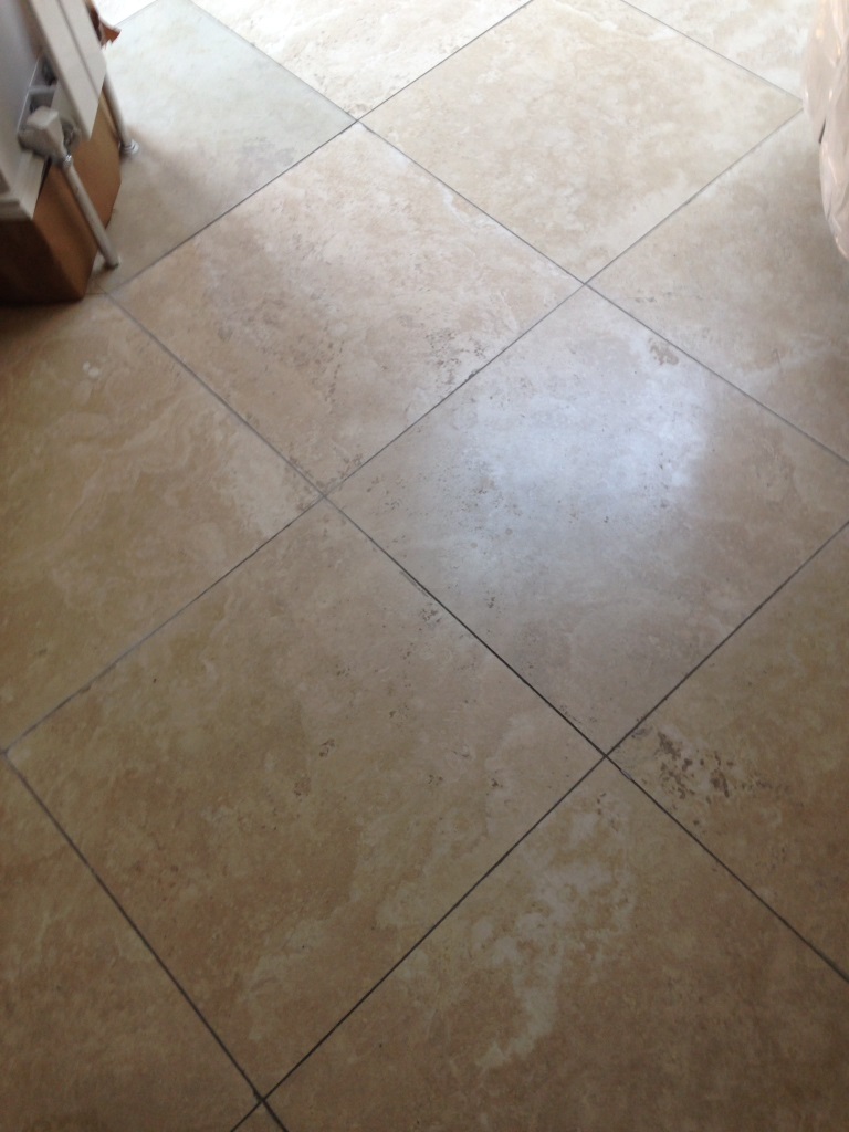 Travertine Floor Surbiton Before