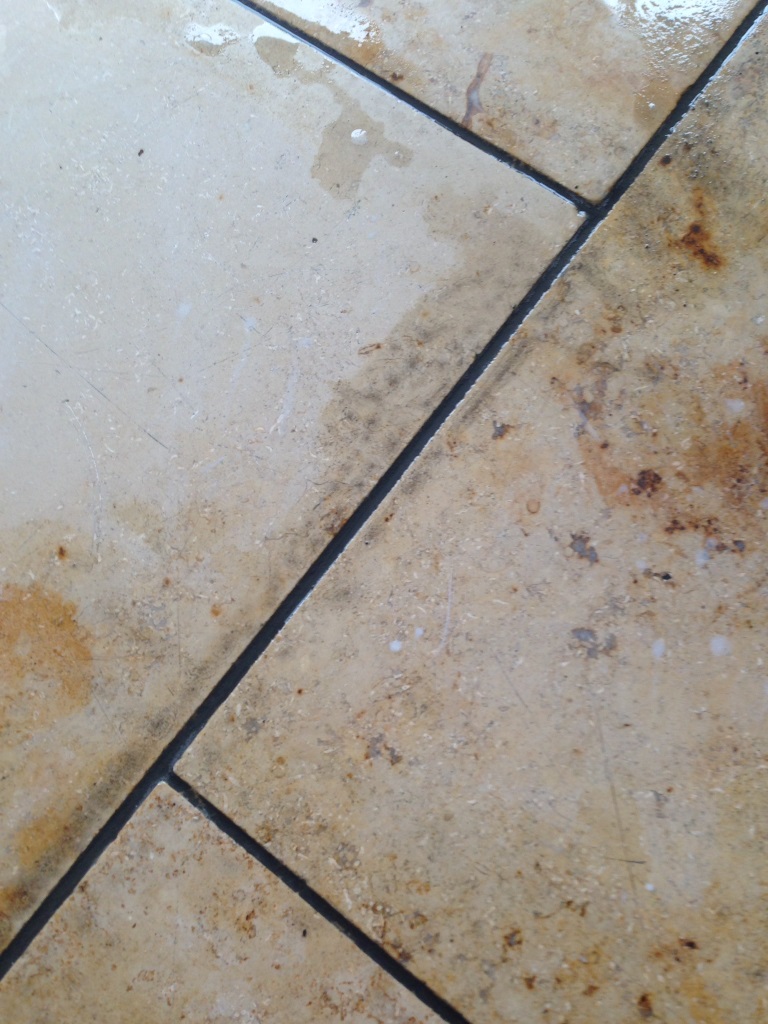 Marble Tiles Indian Restaurant South Croydon During Cleaning