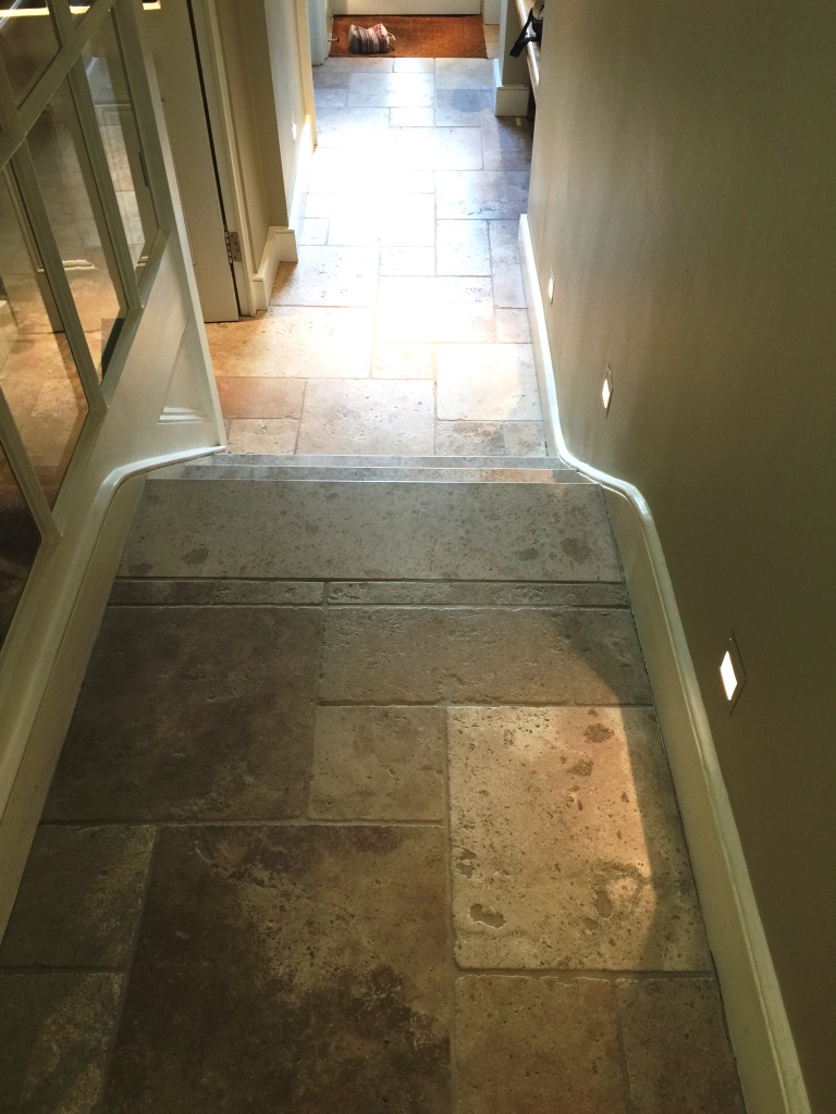 Honed Travertine Kensington After Cleaning