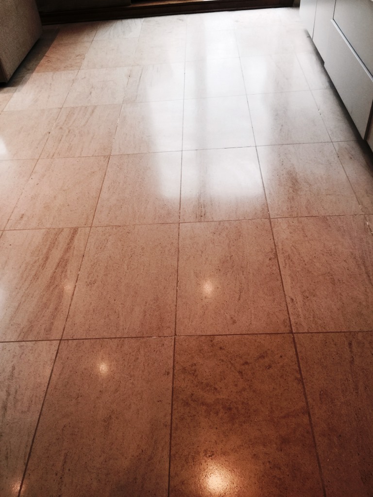 Limestone Floor After Burnishing Wandsworth