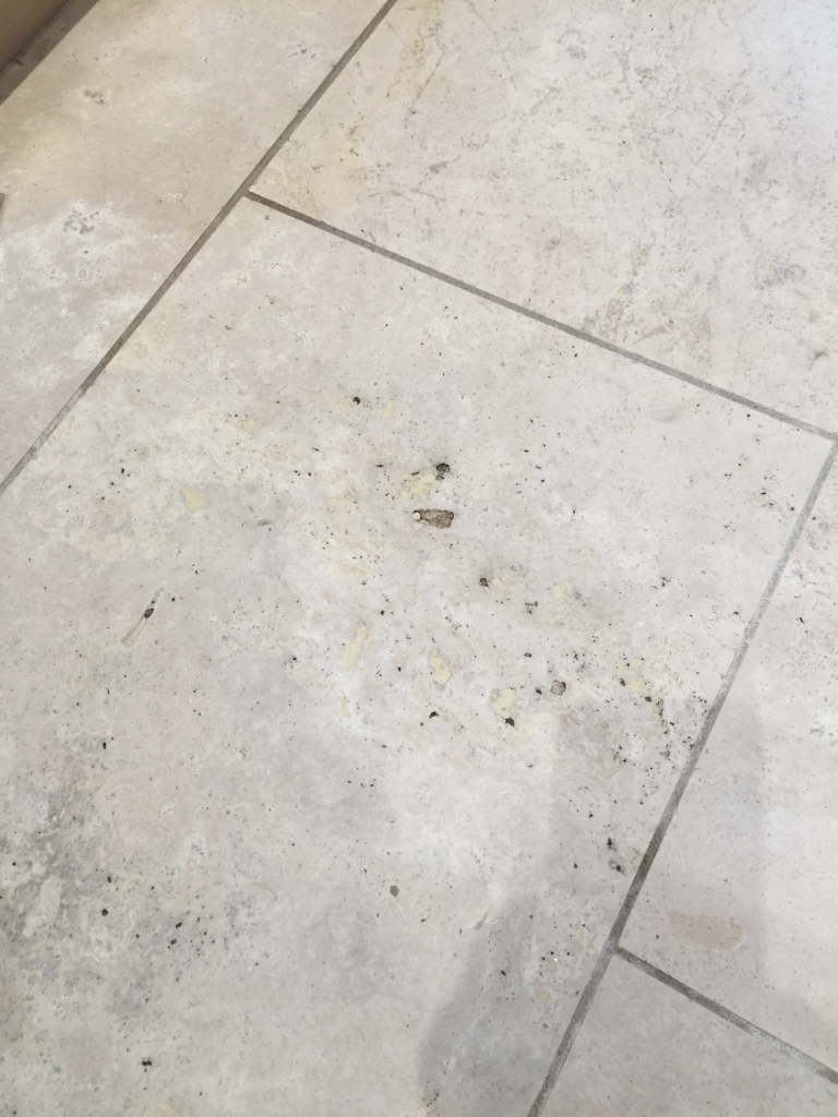 Travertine Kitchen Floor Before Cleaning Sanderstead