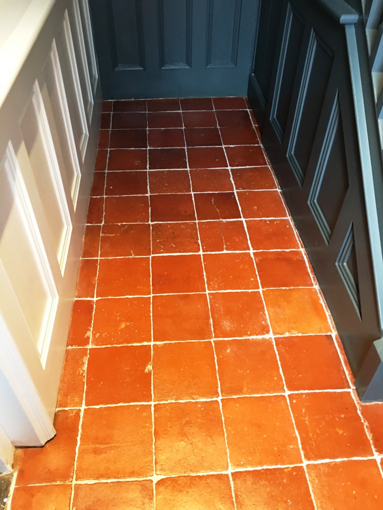 Clay Pamment Tiled Hallway After Sealing Lingfield Surrey